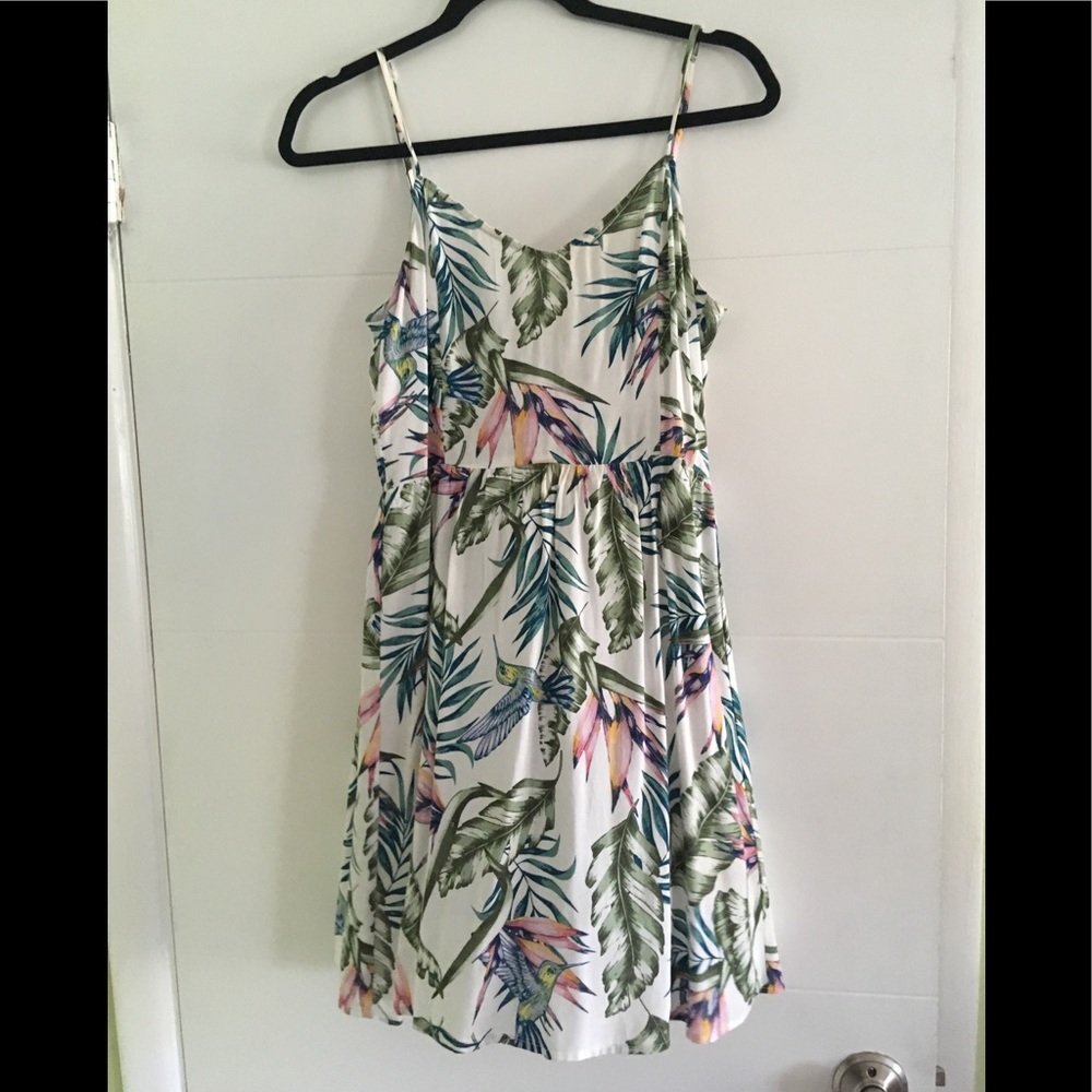 Tropical skater style dress
